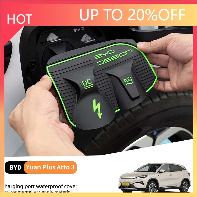 NEW1 For Byd Yuan Plus Atto 3 2022-2025 Car Charging Port Waterproof Cover Protective Case Isolate Rainwater Sand Wear resistant