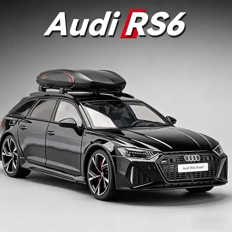 1/24 AUDI RS6 Performance Avant Station Wagon Model Samochodu Sportowego z Odlewu Stopu Metalu, Model Samochodu Wyścigowego, Pojazdy, Symulacja Dźwięku i Światła, Prezent