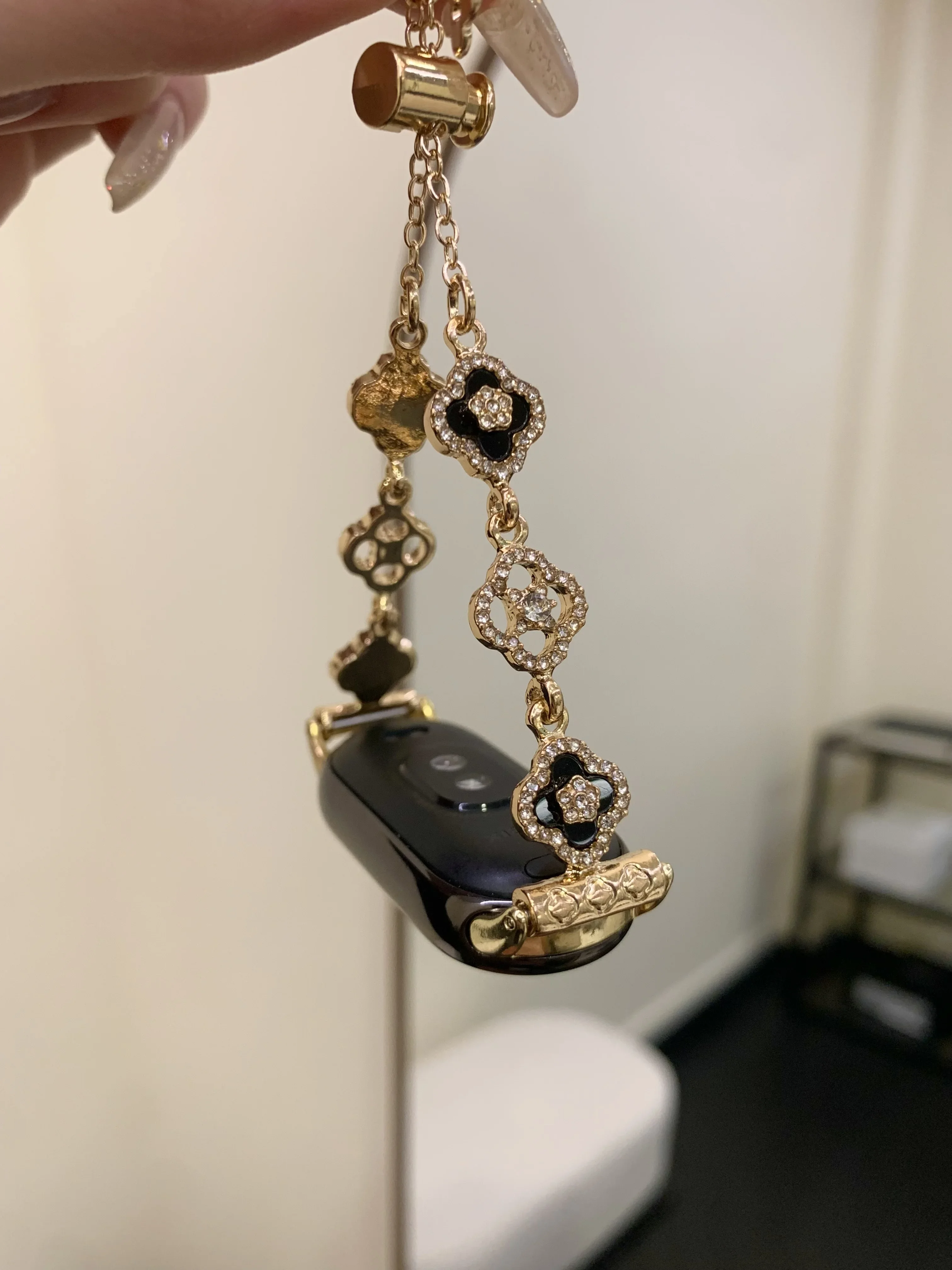 Bling four leaf clover metal For Xiaomi Band 9/8/NFC Xiaomi 8 9 strap