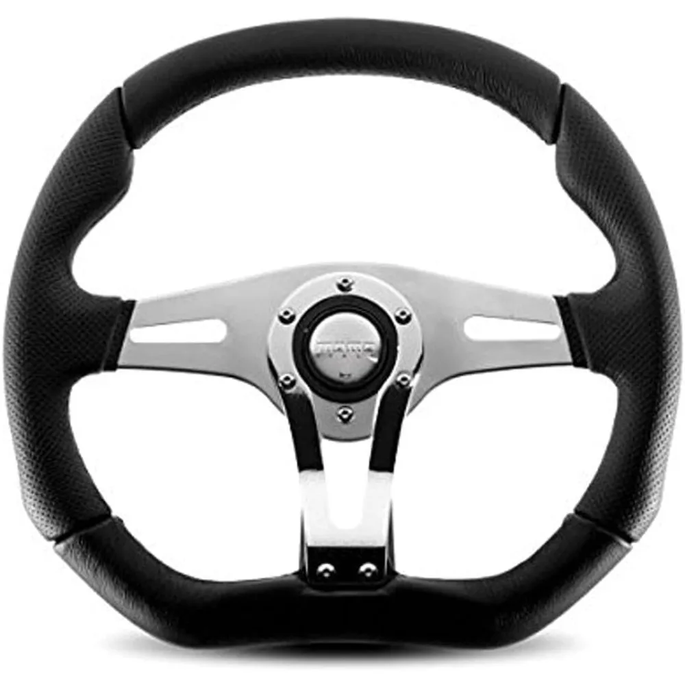 

Momo TRK-R35BK0B Trek-R 350 mm Leather Steering Wheel, Black