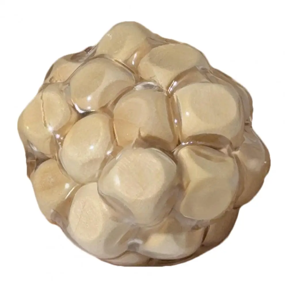 Tpr Stress Ball Wooden Block Stress Ball Cube Anxiety Relief Squeeze Toy Portable Textured Fidget Ball for Travel Stress Relief