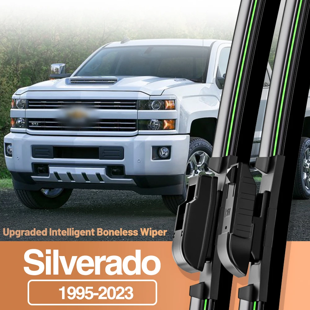 2pcs For Chevrolet Silverado 1995-2023 Front Windshield Wiper Blades Windscreen Window Accessories 1996 2000 2012 2015 2017 2018