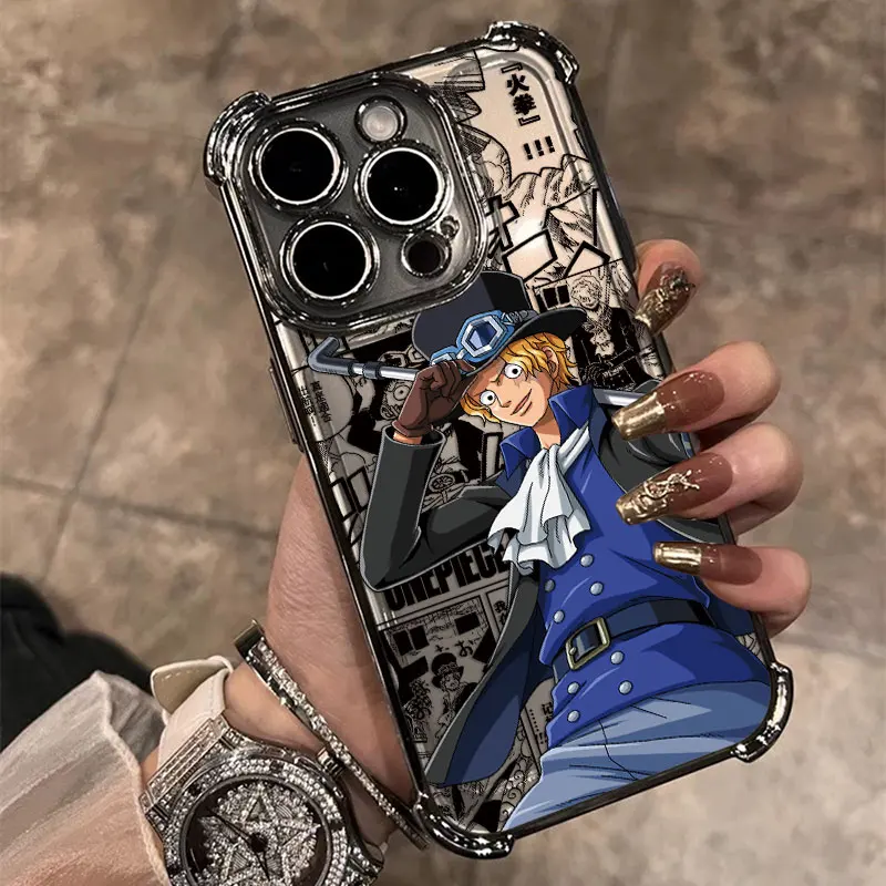 Cool Luffy O-Ones P-Pieces Plating Phone Case For Samsung A37 A57 A07 A36 A16 A06 A35 A55 A15 A54 A34 A24 A14 A05 A04 4G 5G - view 4