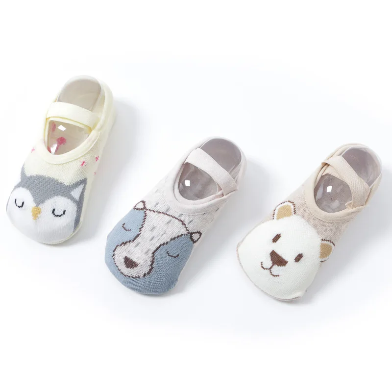 Spring and Summer Baby Non-slip Spot Glue No Leggy Feet Comfortable Breathable Cartoon Animal Children Floor Toddler Boat Socks