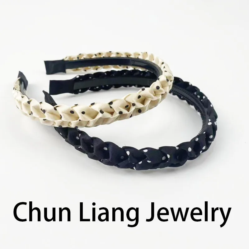 

Модный высококачественный волнистый жареный тесто, зубчатый противоскользящий обруч для волос, модная коса ручной работы, универсальный головной убор