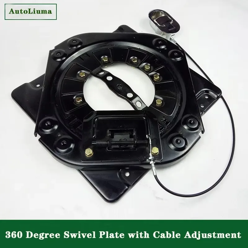 360° Rotating RV Seat Adjustable Swivel Base with Pulling Handle Modified Accessories Thickened Rotating Chassis for Campervan