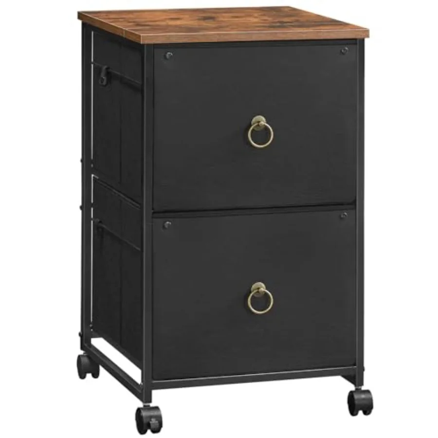 2 Drawer Mobile File Cabinet, Rolling Printer Stand, Vertical Filing Cabinet, Office Drawers, Filing Cart for Home Office, A4/L