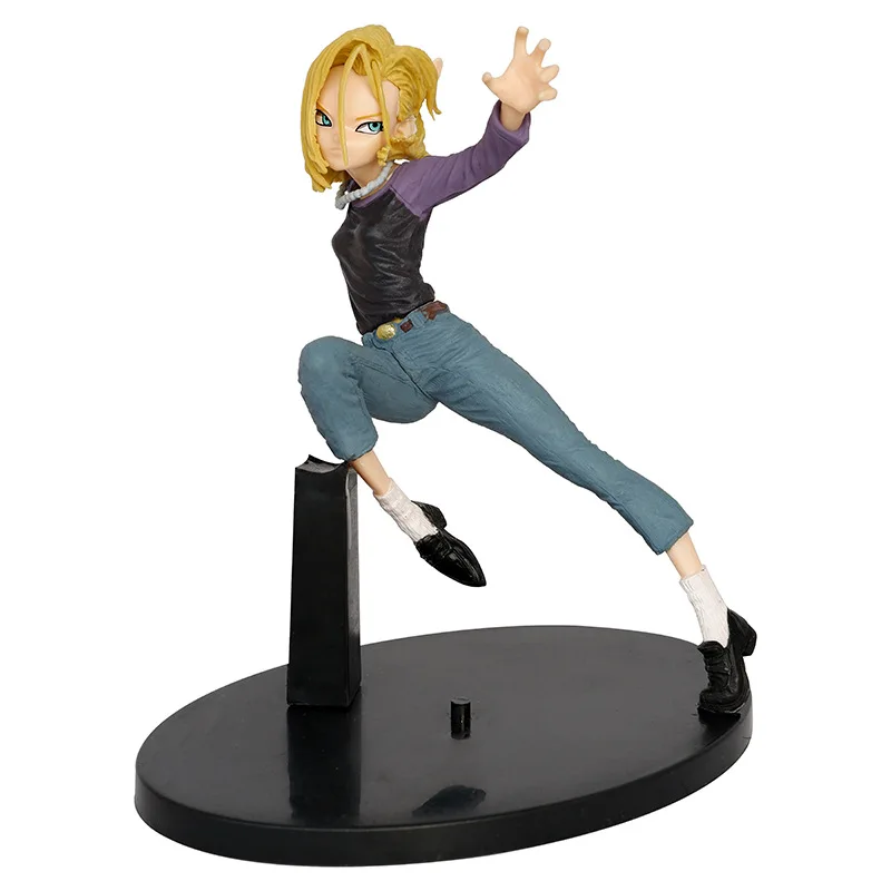 Anime Dragon Ball Z Figure Android 18 Lazuli PVC Action Figure Statue DBZ Girl No.18 Goku Vegeta Friend Model Toys Doll