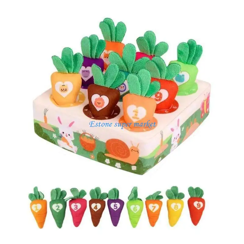 090B Interactive Kids Pull Radish Harvest Game Toy Fun Table Game Color Learning