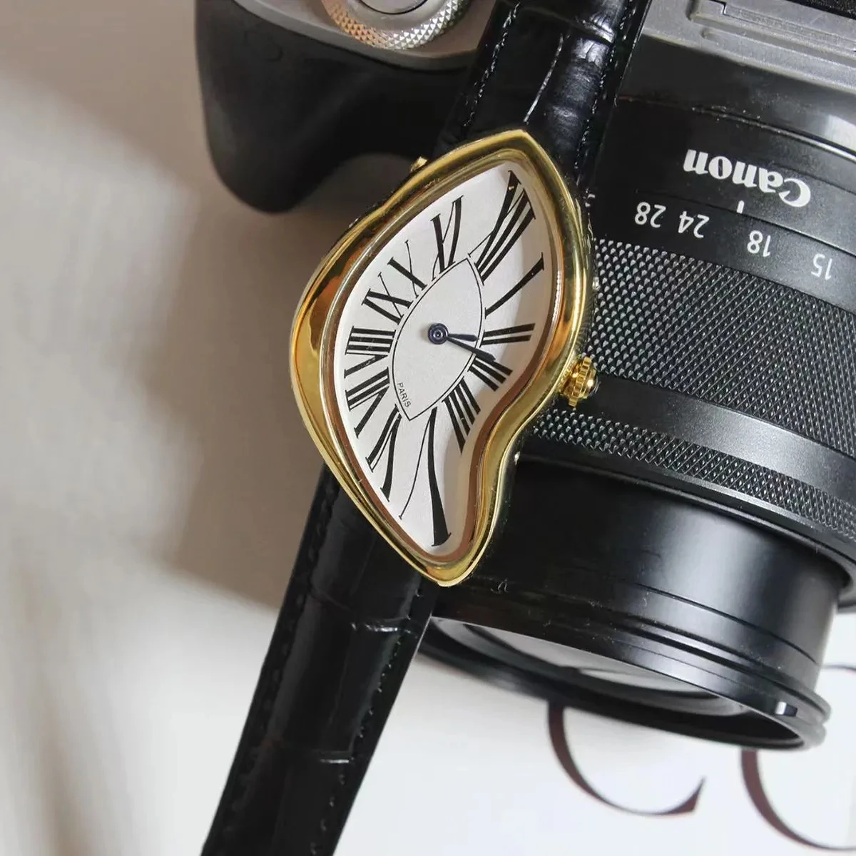 الغريبة تحطم تذوب تويست Y2K كشك ساعة رجالية موضة عصرية ريترو أنيق Instagram تصميم متخصص ساعة إبداعية شعبية