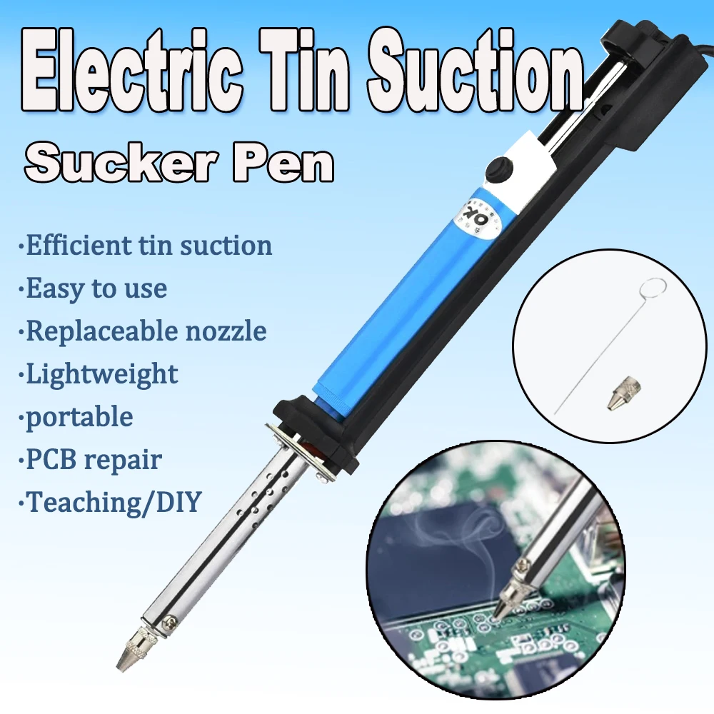 

Электрическая оловянная присоска переменного тока 110 В/220 В, паяльник 30 Вт, печатная плата, всасывающая машина для припоя, вакуумный насос, сварочные инструменты