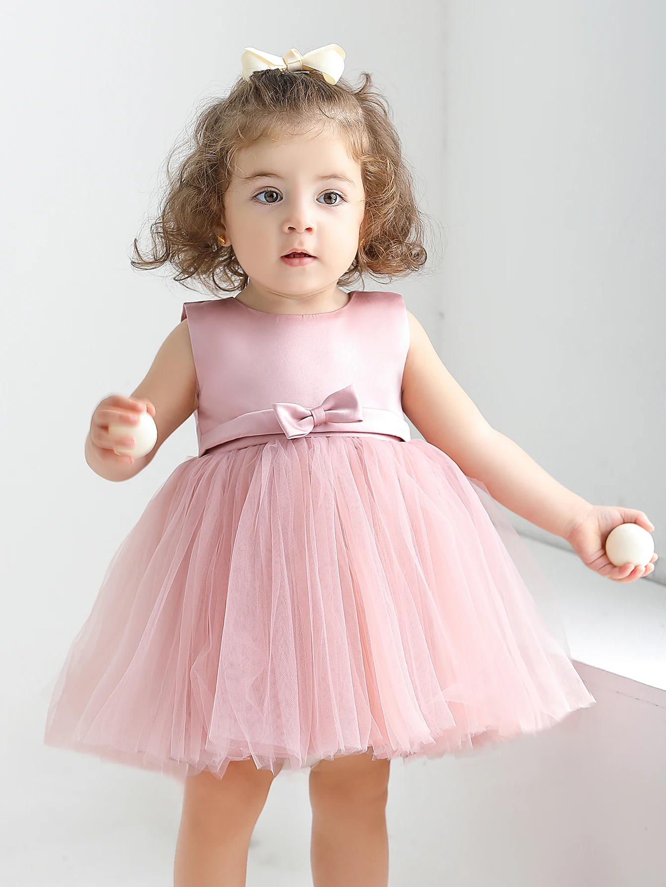 Traje de primer cumpleaños para niña, ropa de fiesta, vestidos para niña de 12 a 18 meses, vestido para bebé, vestido de bautizo