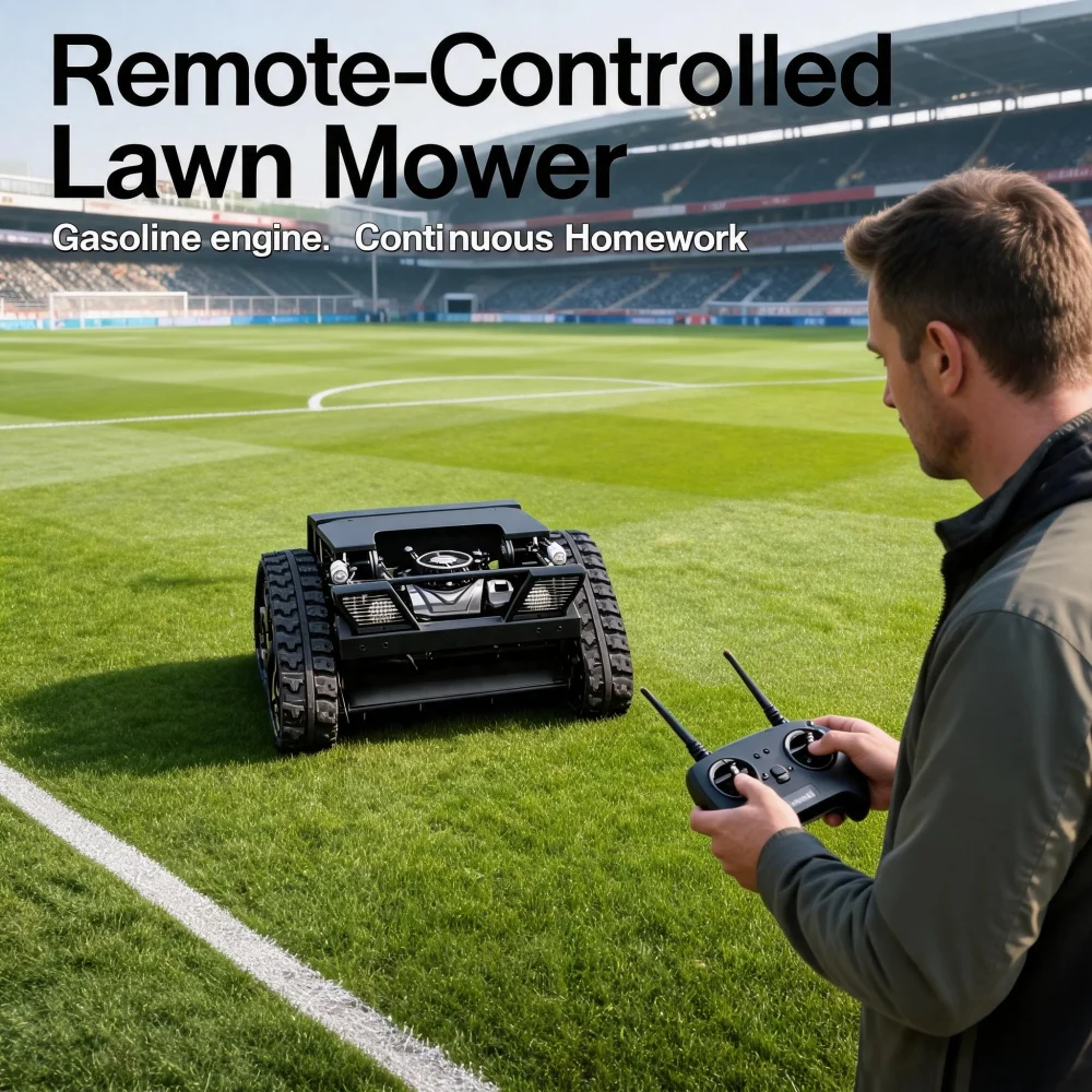 

Customization All-Terrain Mower 1000mm Cutting Width Tracked Lawn Trimmer Remote Control Multi-use CE Certified Farm Garden