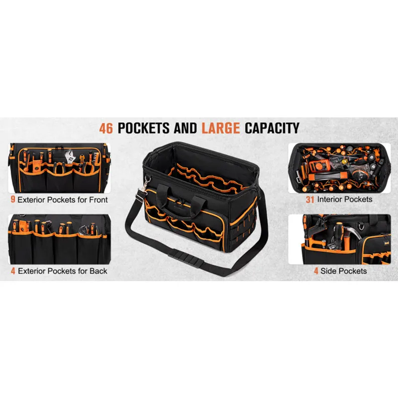 DGEV Tool Tote, Tool Bag Organizer, Electrician Tool Bag,  Tool Bag, Tool Caddy, Tool Bags for Electricians