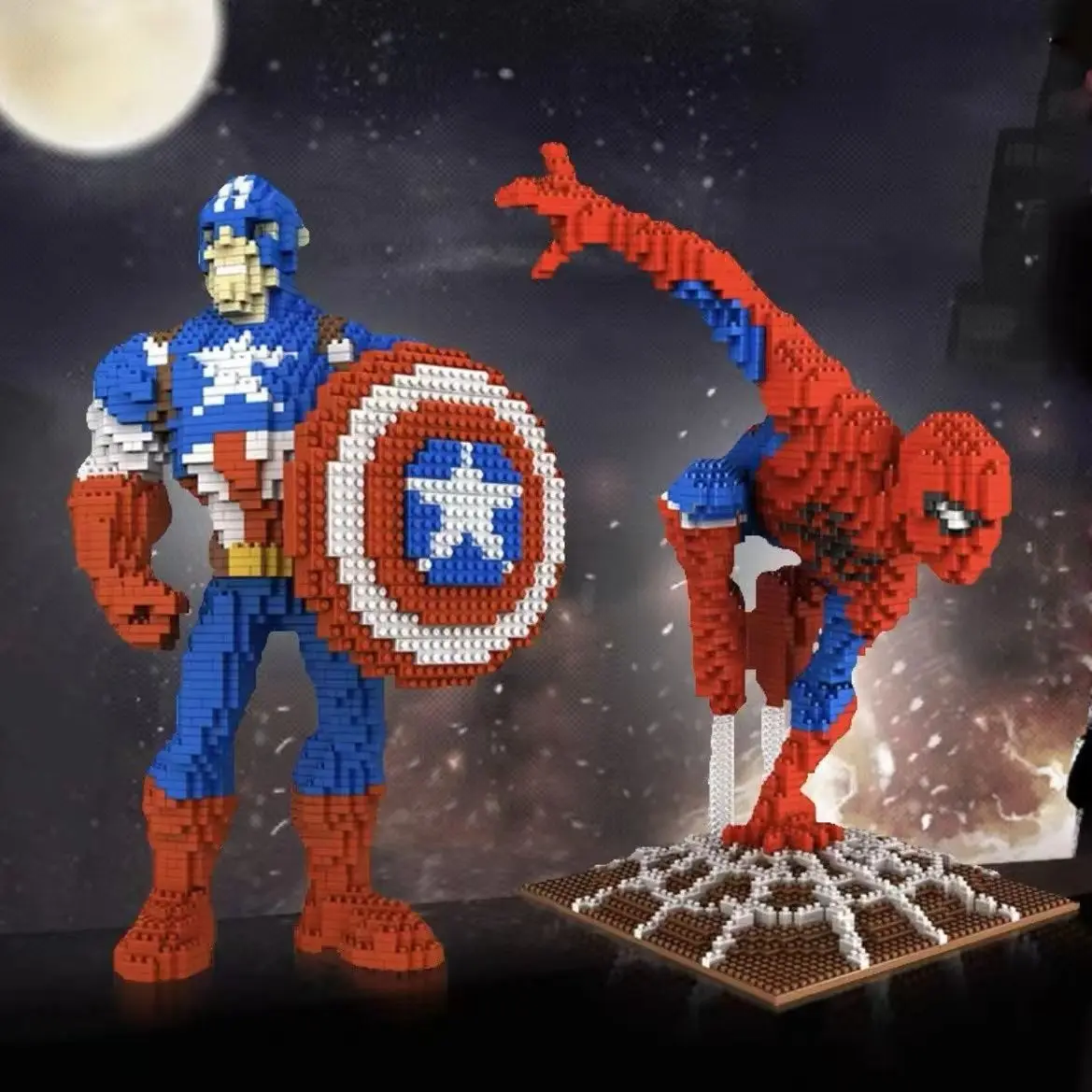 

Superhero Diamond Building Blocks Captain America Iron Man Hulk Connection Magic Bricks Figure Toy For Christmas Gifts