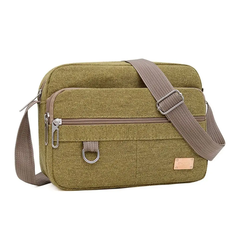 

Retro Canvas Bag Man's Handbag Travel Shoulder Bag Large Capacity Messenger Crossbody Bag