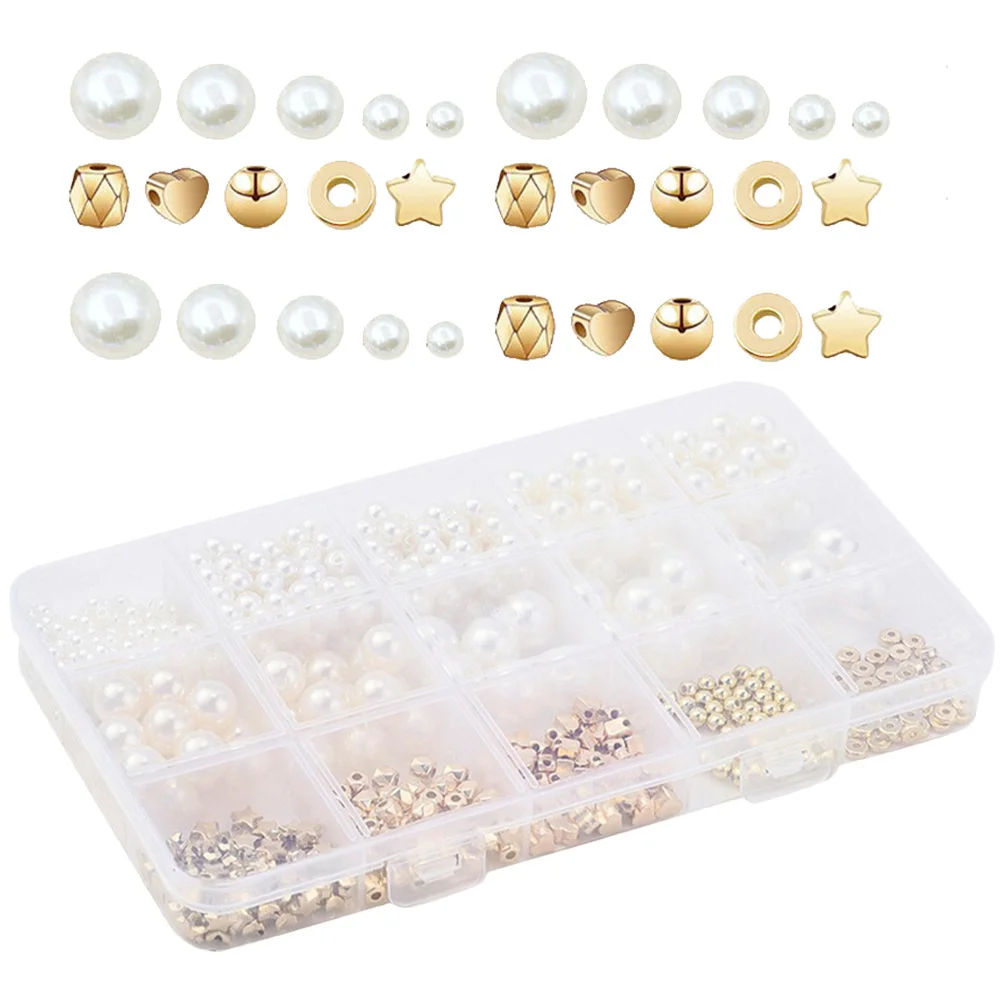 

Коробка жемчужных бусин ручной работы, подвески, браслеты, принадлежности для изготовления ювелирных изделий, красочные разделительные бусины, аксессуары для самостоятельного изготовления