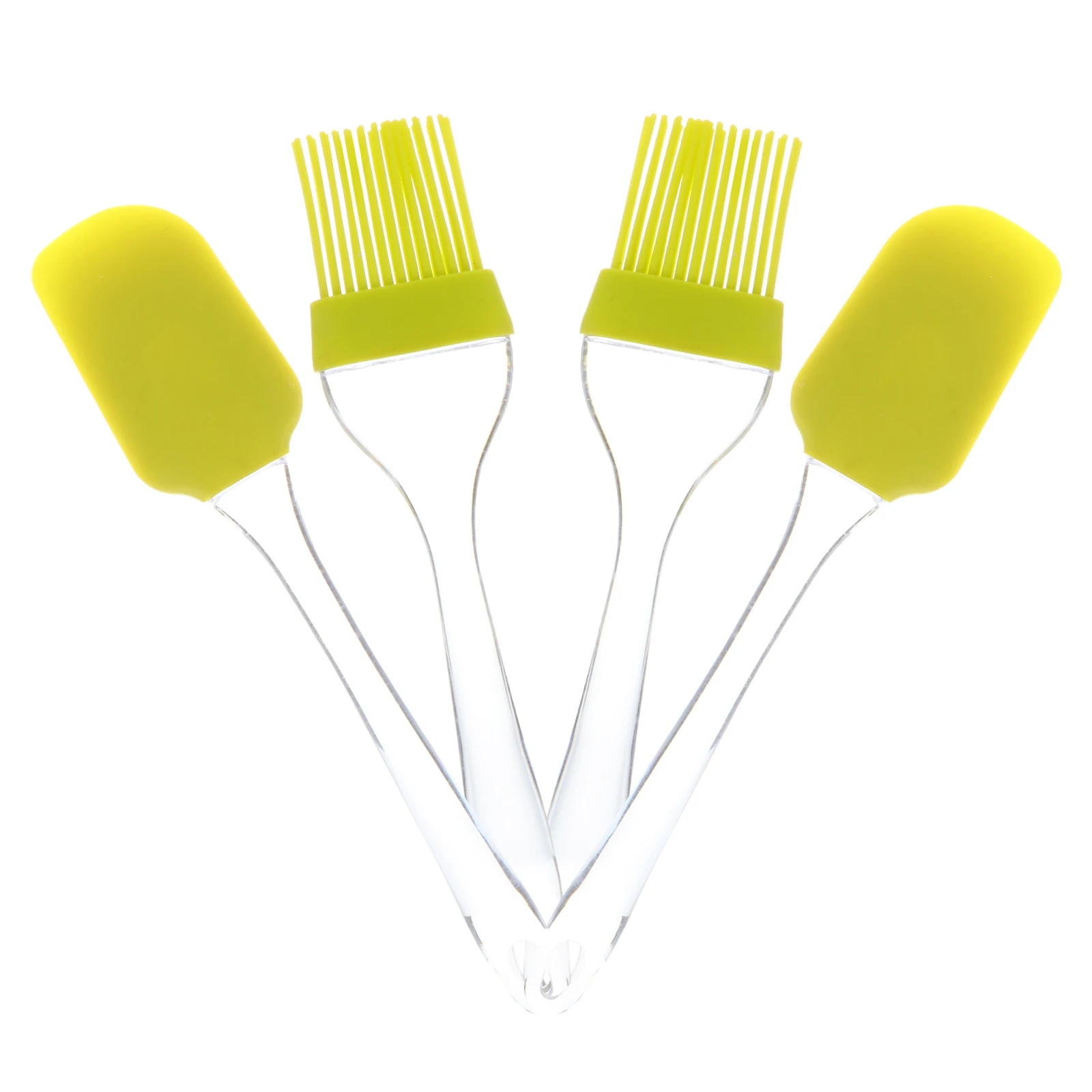 

4pcs Silicone BBQ Brush Oil Scraper Kitchen Cooking Spatula Basting Tool Grill Home Outdoor Use Non-Stick Easy Clean