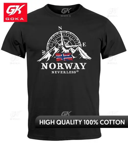 Norway Flag Scandinavia Nordic Compass Outdoor Fashion Mens  Graphic T Shirts Mens Clothing New in Tops & Tees Cotton Women