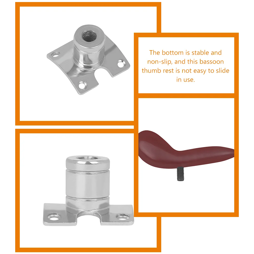 

1Set Bassoon Finger Rest Smooth Surface Ergonomic Grip Strong Corrosion Resistance Lightweight Portable for Extended Playing