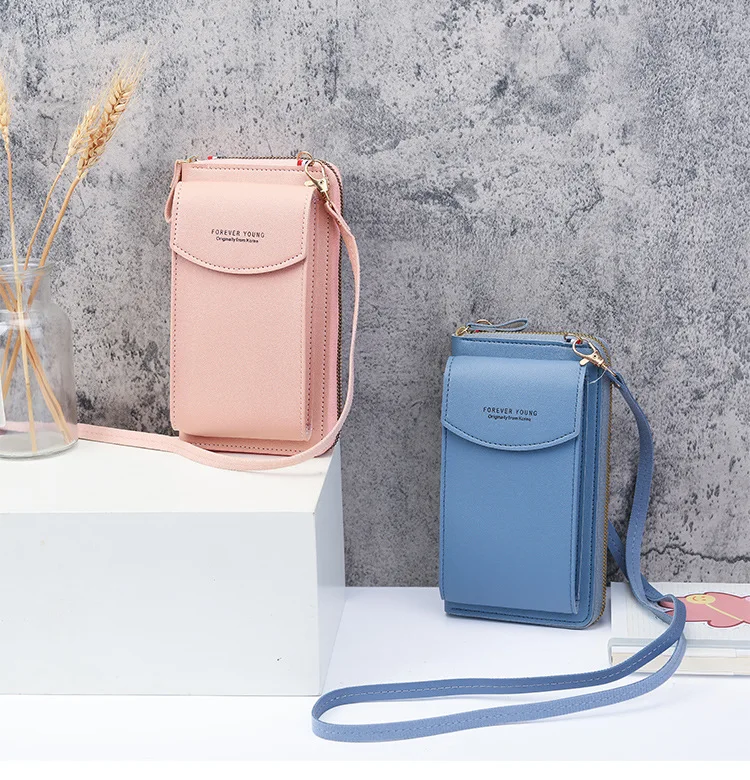 2025 nuova borsa per cellulare di grande capacità piccola borsa a tracolla con cerniera monospalla pochette lunga multifunzionale portafoglio da donna