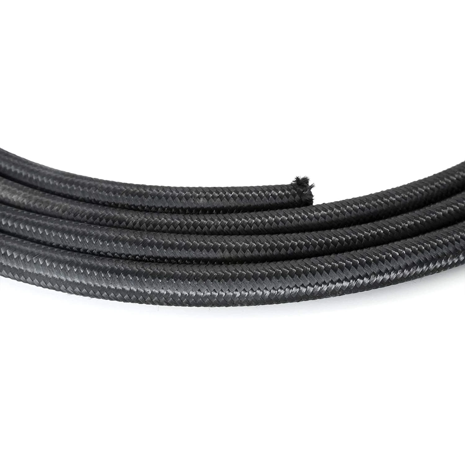 5M Fuel Line Kit 6AN 3/8 Inch Black Steel CPE Gas Oil Fuel Hose With 2Pcs AN10 To AN6 Fitting Adapters 10Pcs Swivel Hose