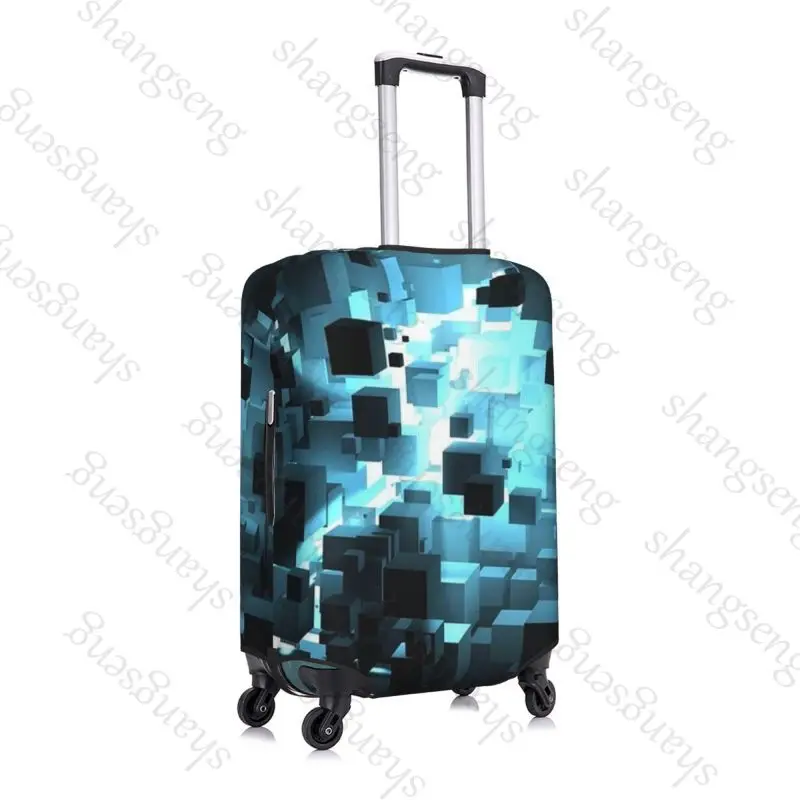 Colorful Cubes Travel suitcase protective case, suitcase cover, elastic protection, washable Luggage cover, 18-32 in