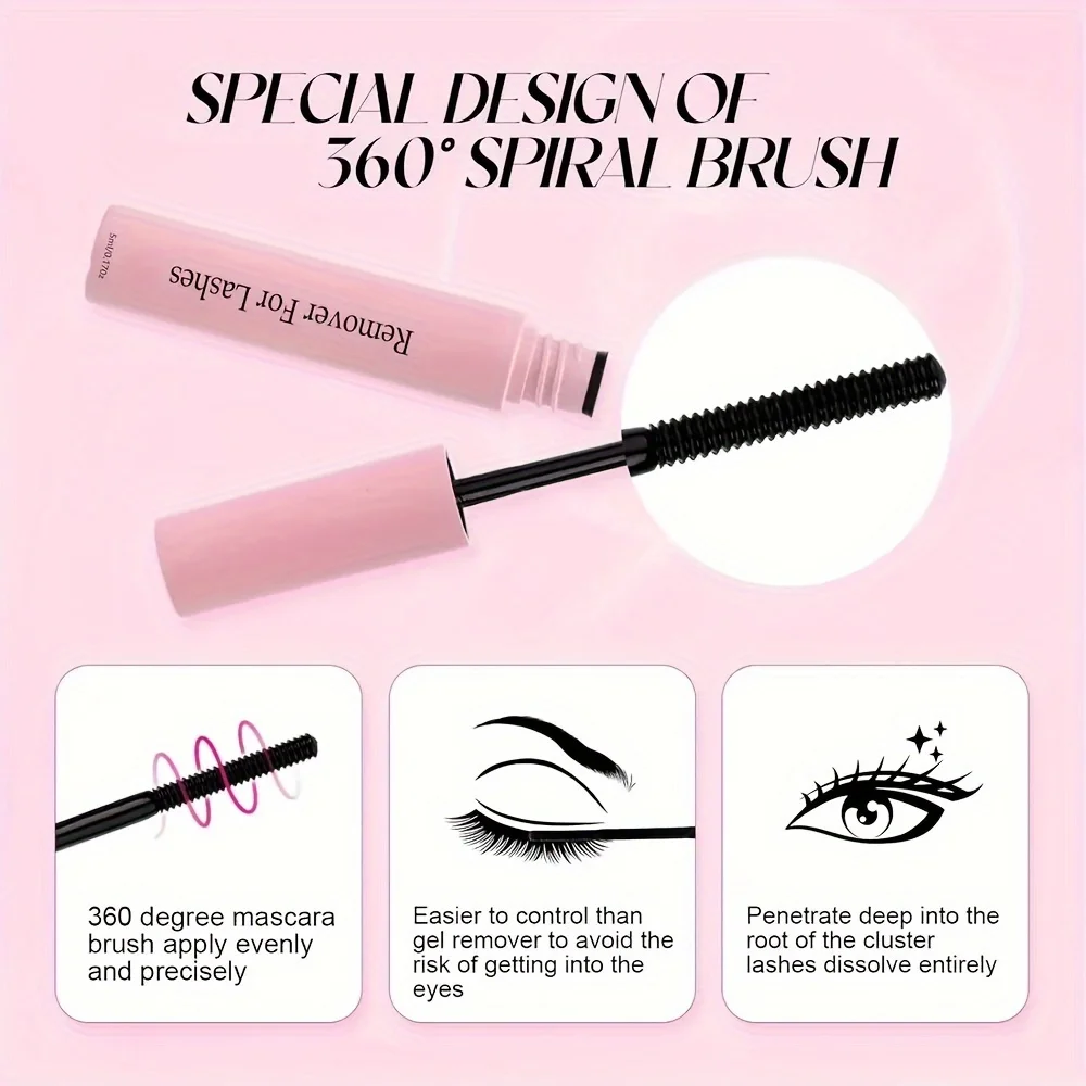 10 مل أسود للعين + مزيل مكياج 5 مل + أداة تجعيد الرموش، مجموعة غراء الرموش: 1 مناسبة لتوسيع مجموعة الرموش محلية الصنع #3