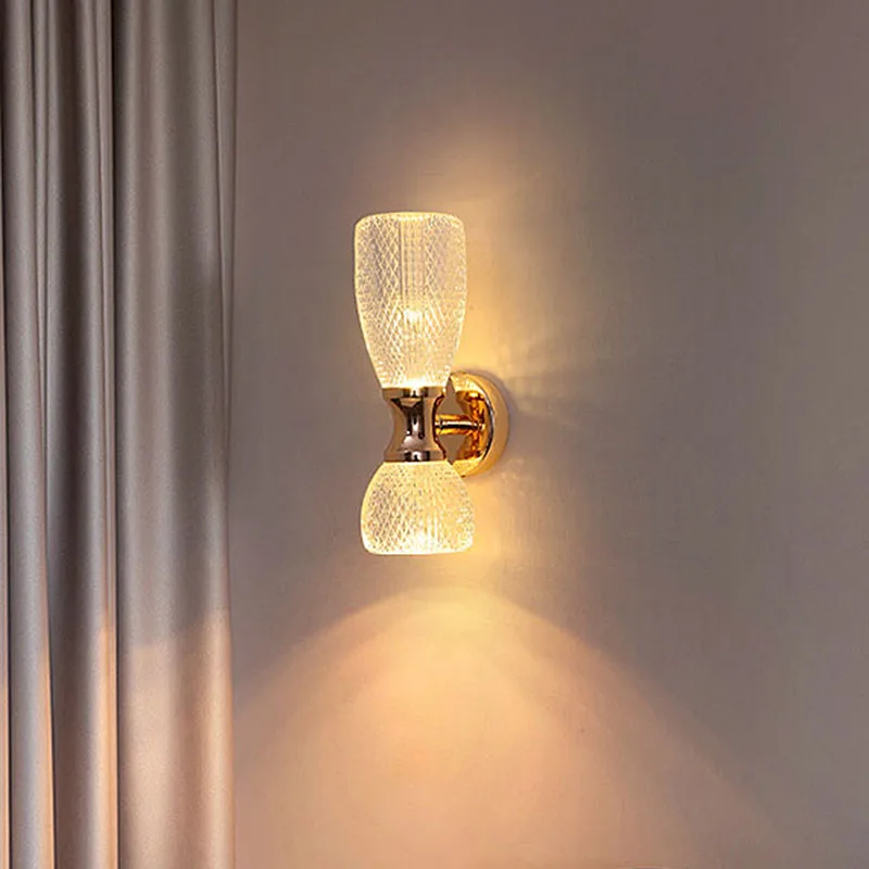 

Postmodern Light Luxury Simple Bedroom Bedside Wall Lamp Creative Led Aisle Living Room Tv Background Balcony Lighting