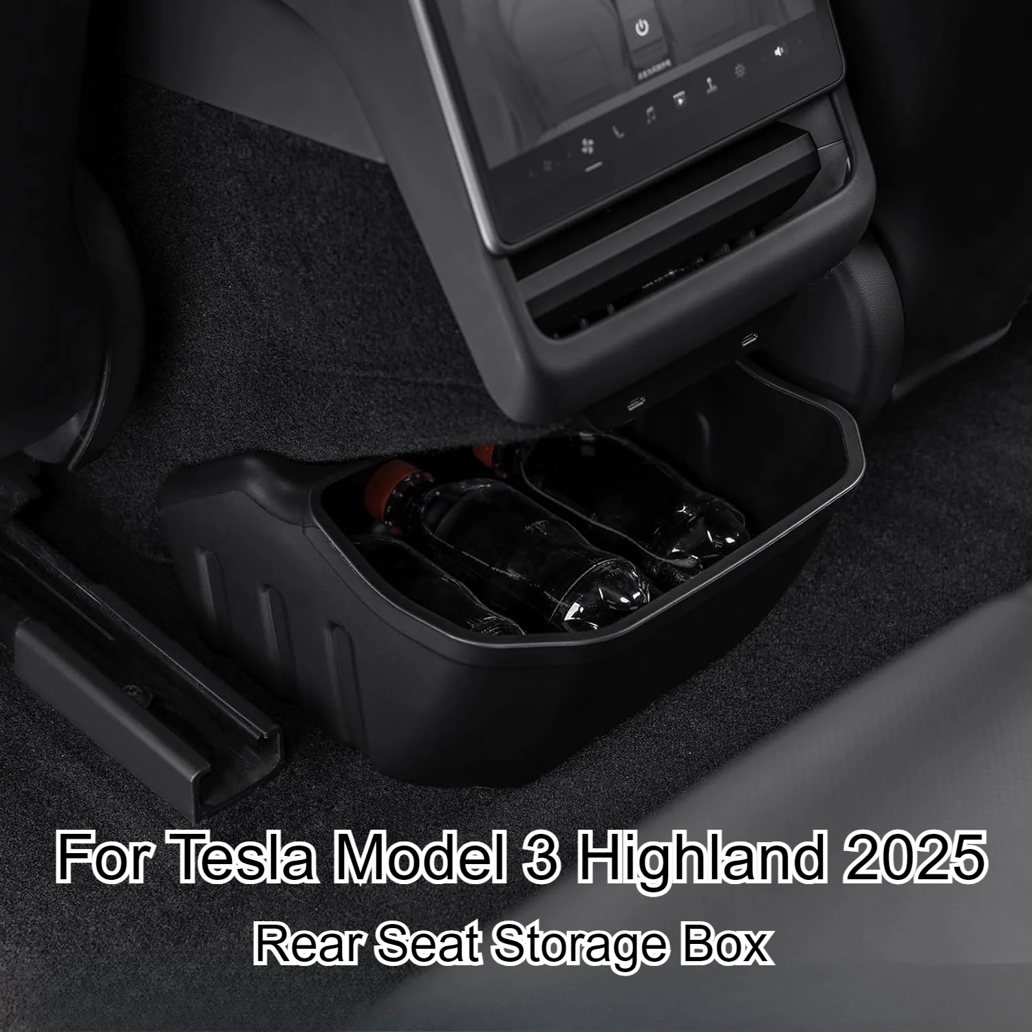 

For Tesla Cybertruck 2025 Storage Box Storage Organizer Case Tray Under The Central Control Screen Behind The Screen Storage Box