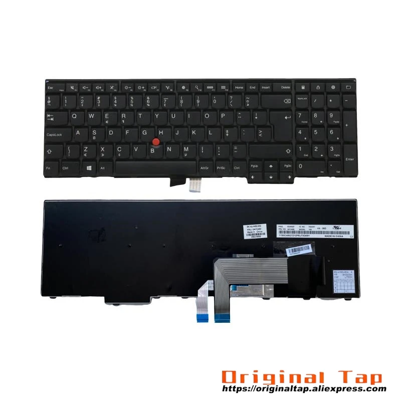 NL Dutch Keyboard for Lenovo Thinkpad P50s T560 W540 T540p W541 T550 W550s L540 L560 04Y2367 00PA594 00PA635 04Y2445