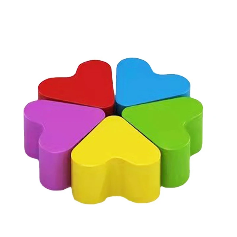 

School FRP love seat shopping mall rest area sitting stool creative leisure chair paradise heart-shaped children's stool