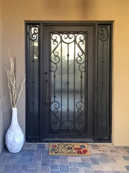 Hot Selling Golden Supplier Front Door Iron Modern Iron Door Exterior Door Wrought Iro