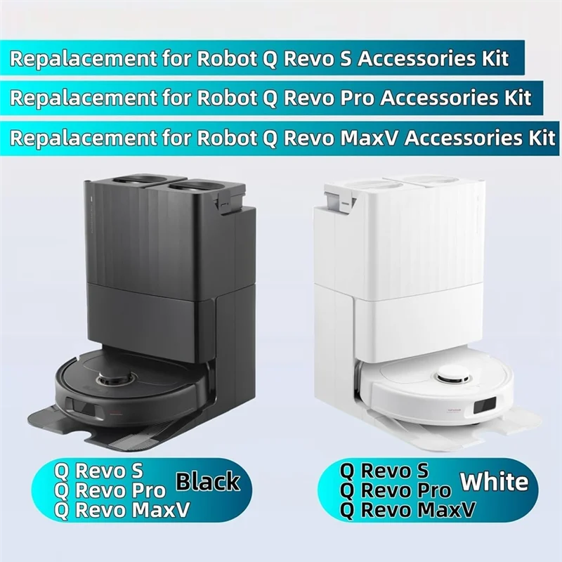 A97G Zubehör Kit für Roborock Qrevo S/Qrevo Pro/Qrevo Maxv Roboter Vakuum Hauptseitenbürste Hepa-Filter Mopp Tuch Staubbeutel