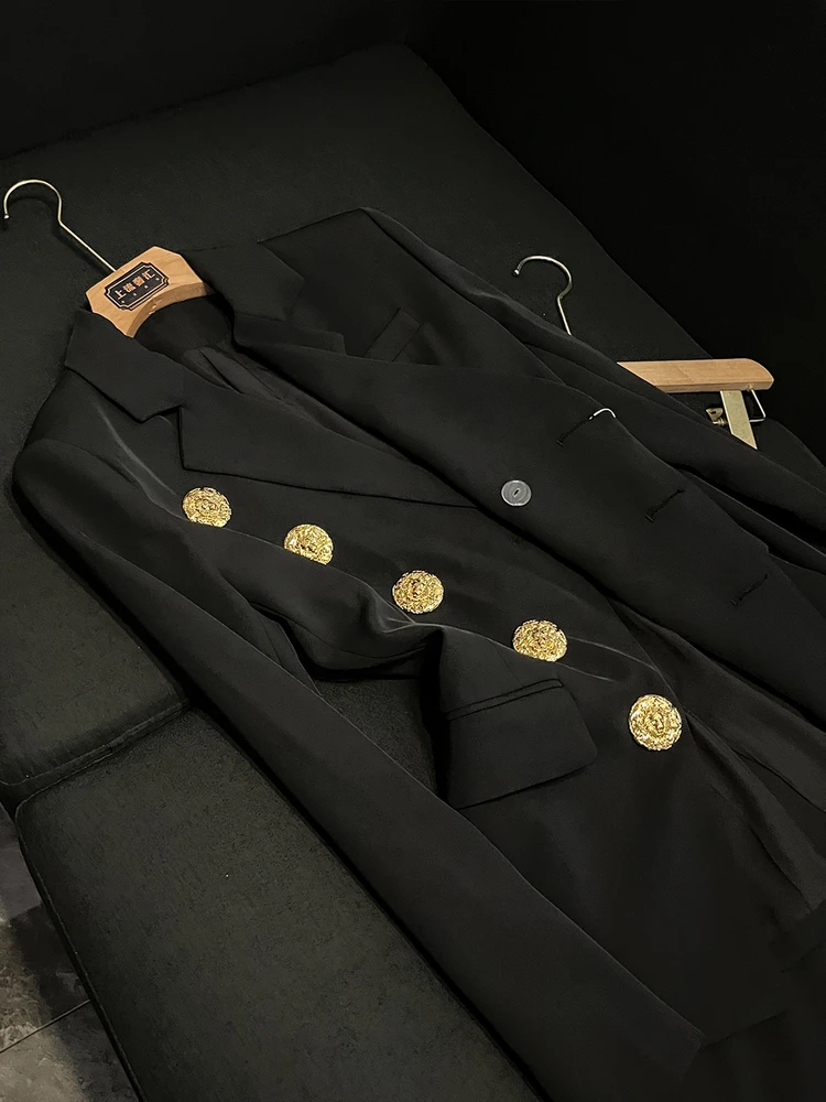 Ele conjunto de duas peças terno de cintura de botão único feito de alta qualidade sensação inverno 2025 novo sle francês sle para mulher