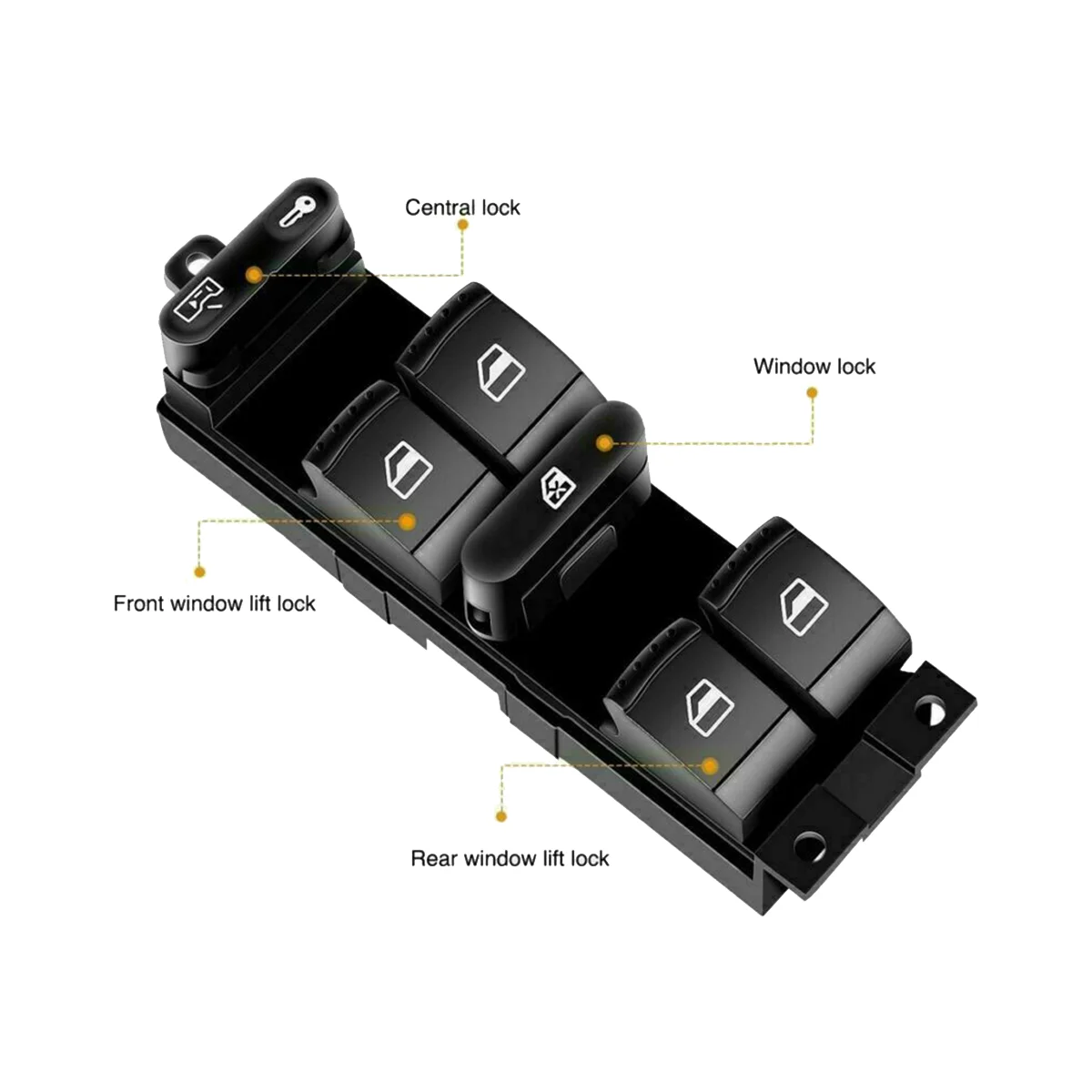 New Window Master Switch Button for Volkswagen Golf Jetta Bora Passat B5 Seat Leon MK4 Skoda Octavia Fabia 1J4959857A