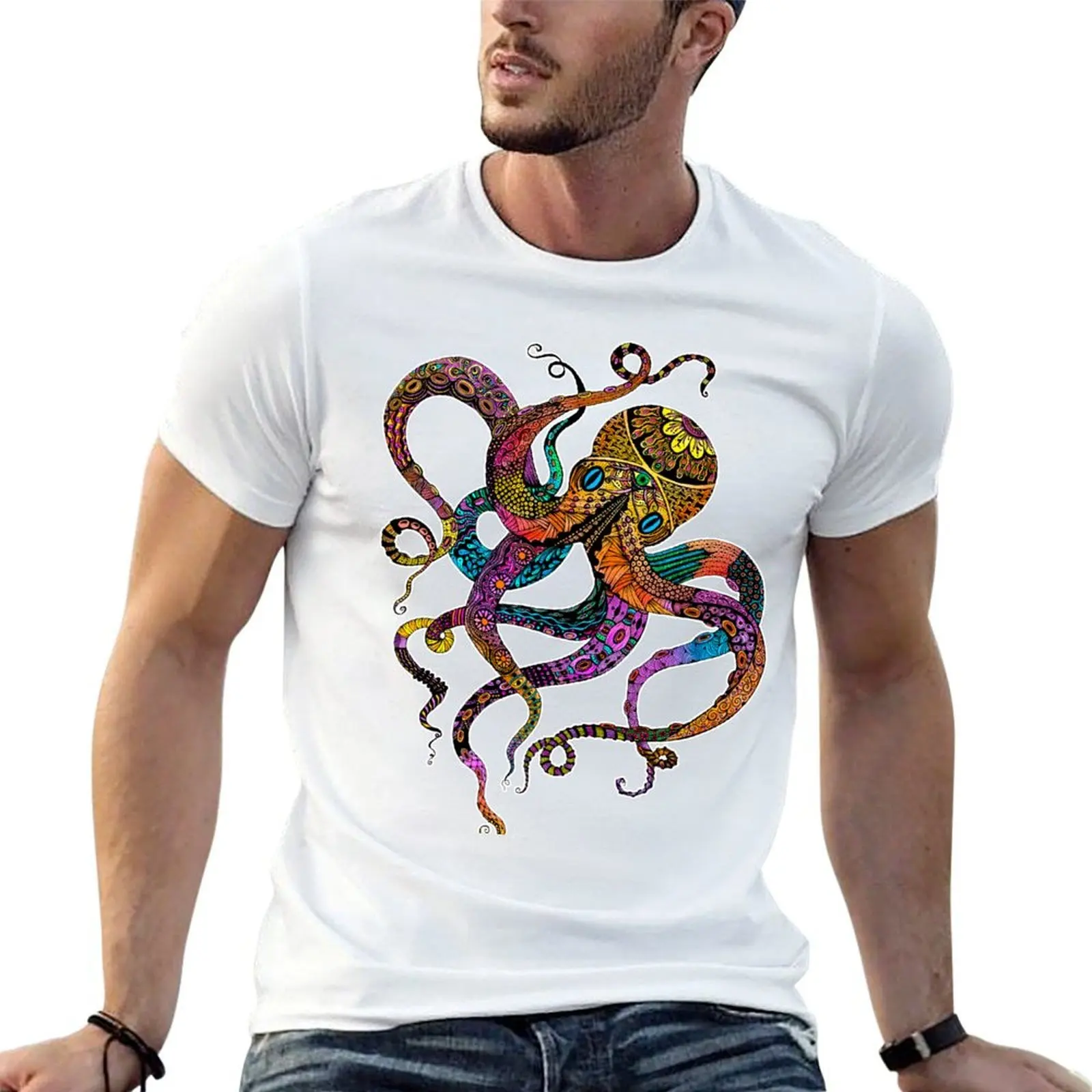 

Electric Octopus T-Shirt man t shirts cotton g man t shirts for men T-Shirt