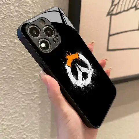 Competitive Game Overwatch Phone Case for Iphone 15 14 12 11 13 Pro Max Mini 8 X Xr Xs Puls Black Glass Cover