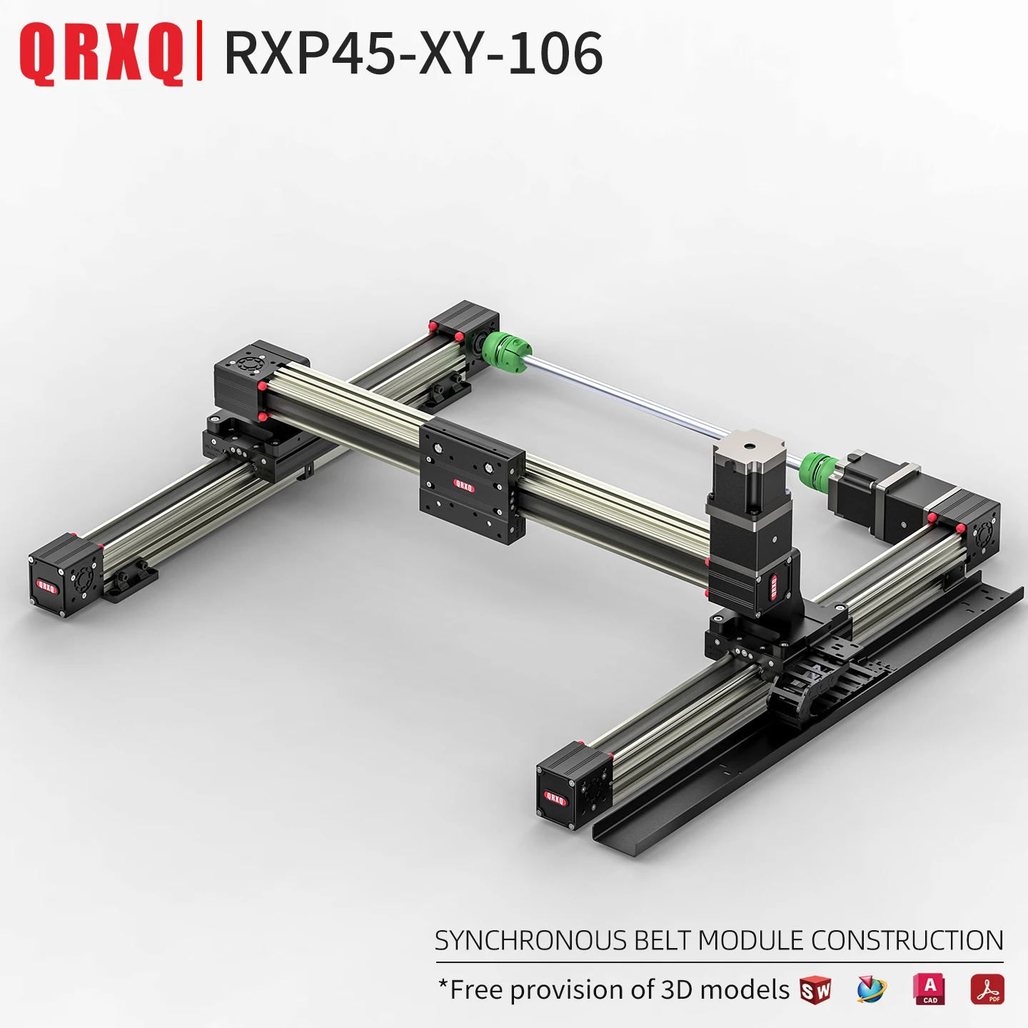QRXQ RXP45-XY-106 High Precision Compact Actuator Custom XYZ Axis Robot 100-6000mm Linear Module Automated Robotic Arm Linear