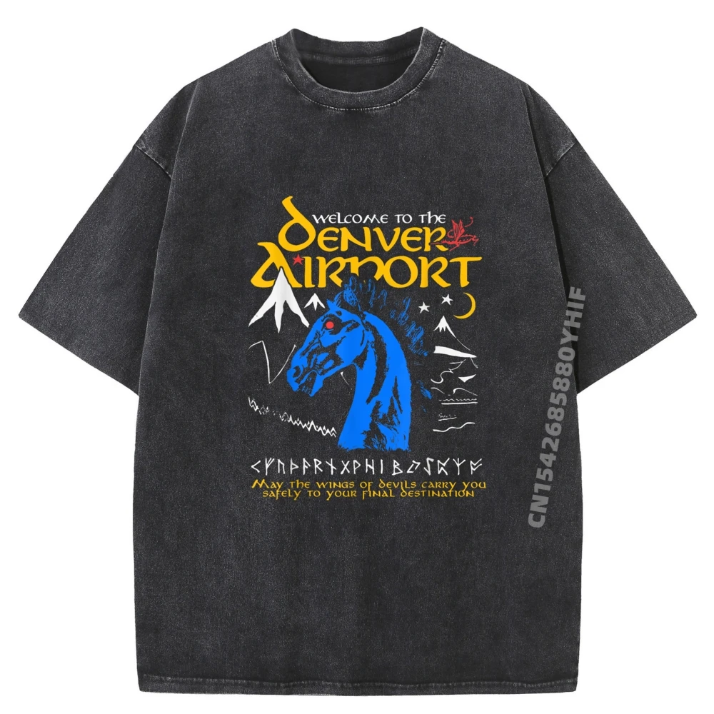 

Legend Horse Denver Airportlegend Horse Denver Airport Graphic T Shirts Designer Clothes Men Outdoor Washed Shirt