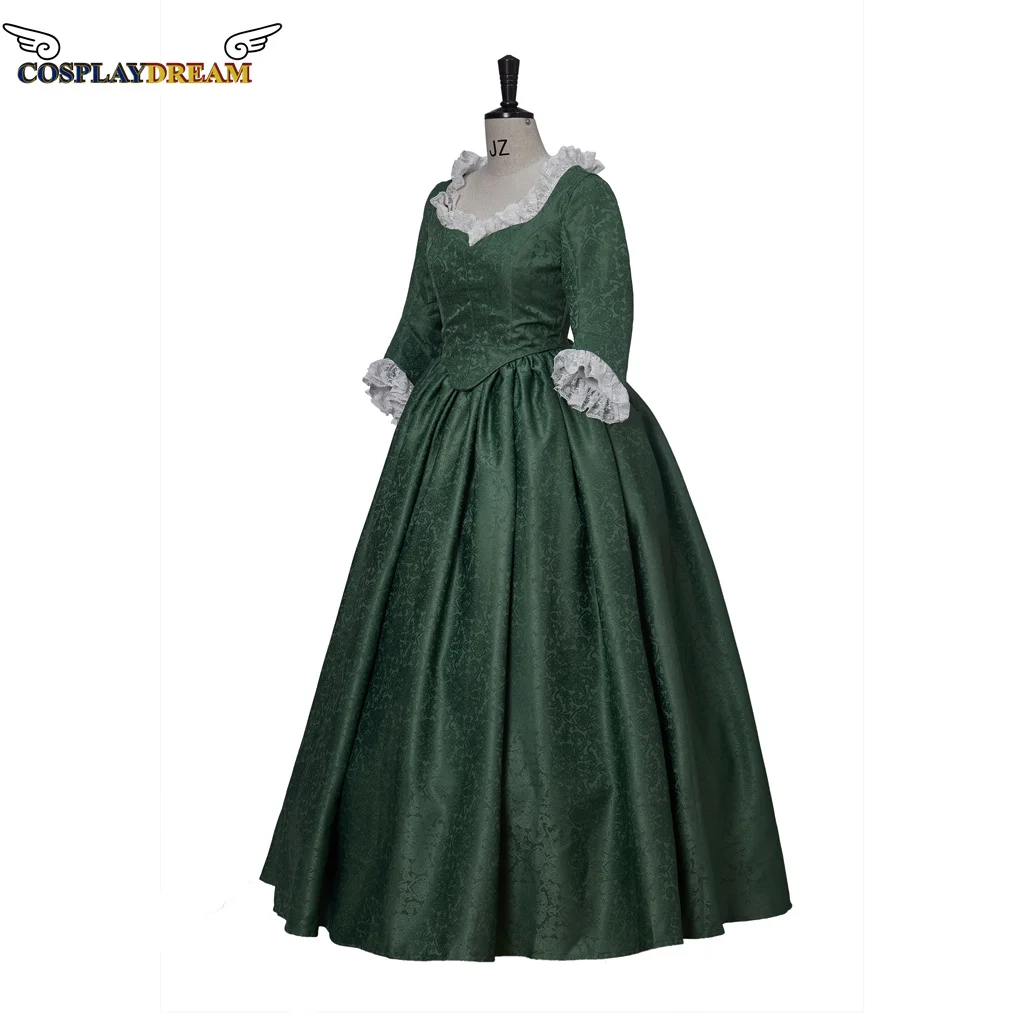 Women's Rococo Marie Antoinette Green Ball Gown Dress 1700s French Royal Court Beauty Marie Antoinette Elegant Dress