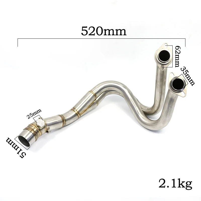 For Kawasaki ER6N ER6F Z650 Versys 650 Motorcycle Exhaust Full System Modified Motorcycle Crossover Front Center Tube 2012-2018