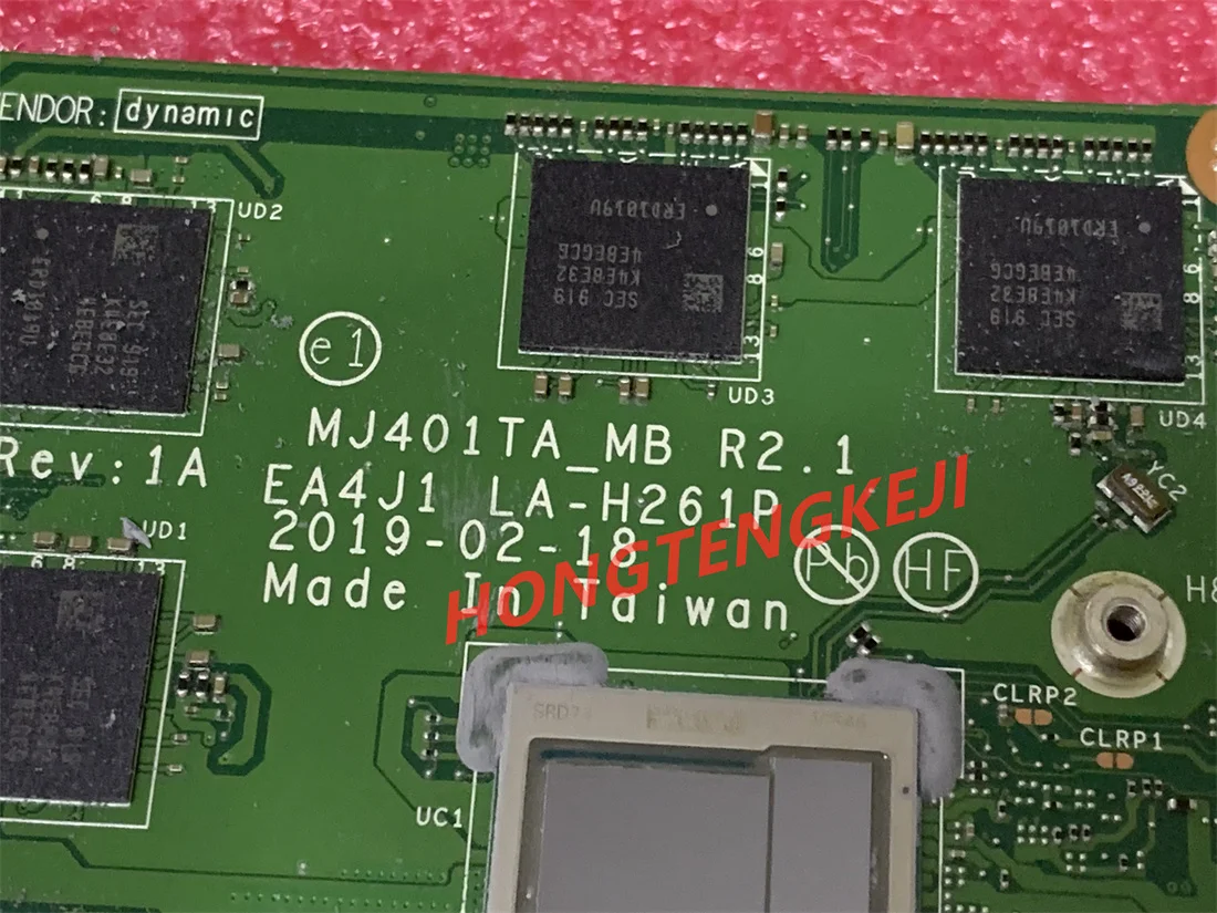 Used High quality EA4J1 LA-H261P for Asus Imaginebook MJ401TA M3-8100Y 4GB RAM Motherboard 60NB0MA0-MB1030