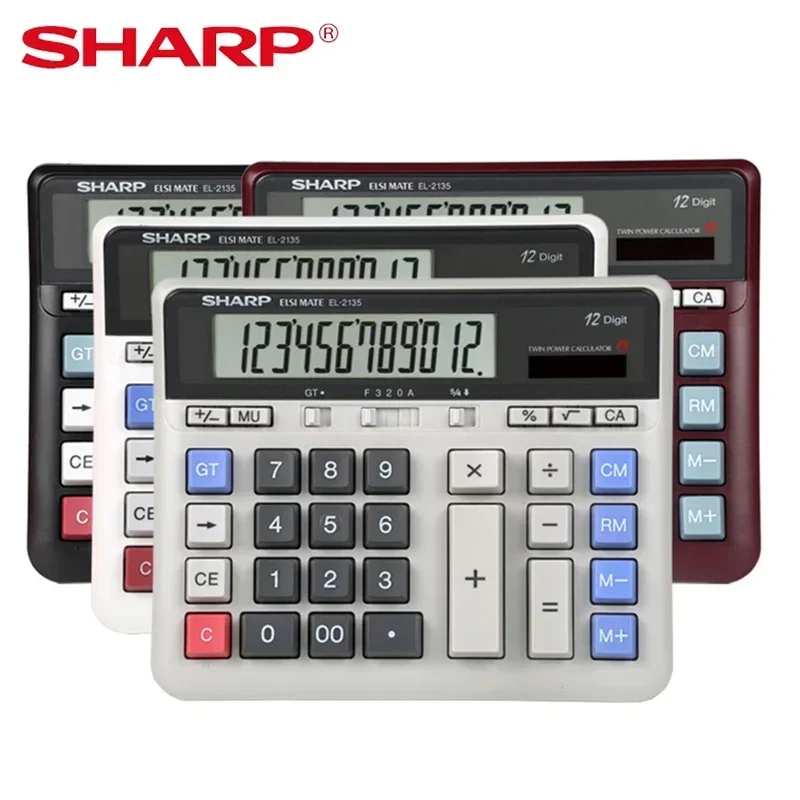 Sharp EL-2135 Computer Rekenmachine met grote knop Financiële boekhouding Speciale grote desktop Office Business Calculadoras