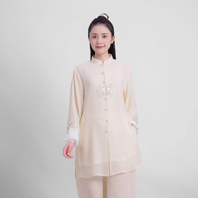 Women's Elegant Taichi Kung Fu Uniform Fluid Drape Breathable & Comfortable Traditional Chinese Martial Arts Suit