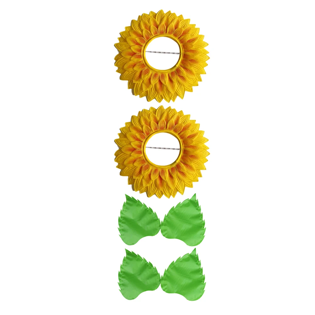 

Sun Flower Headdress Hat Cosplay Costume Headwear Silk Cloth Festival Hair Accessories Child