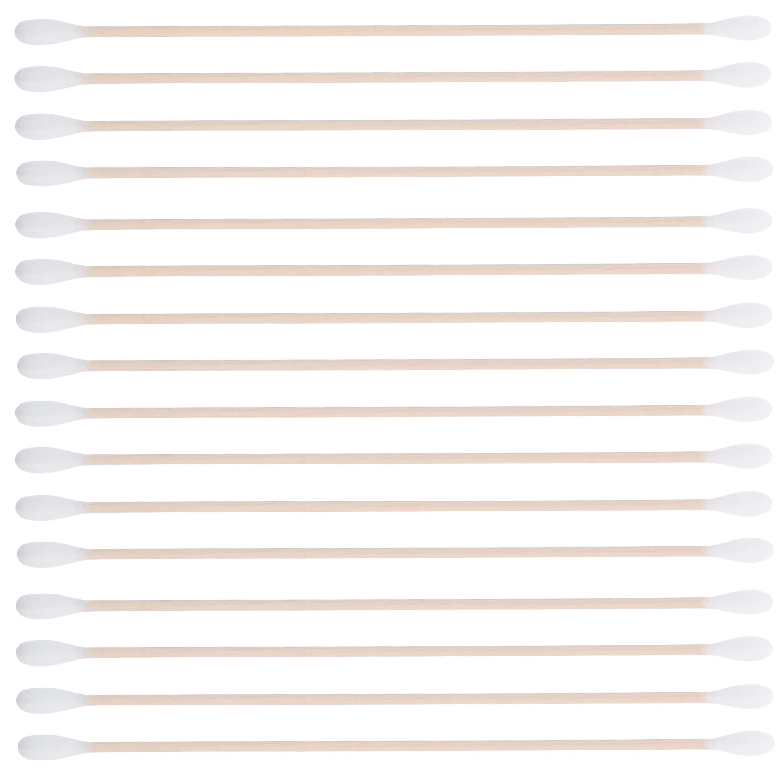 100 Pcs Cotton Swab Portable Swabs Round Makeup Supplies Ear Travel Wooden Long Tips for Cleaning