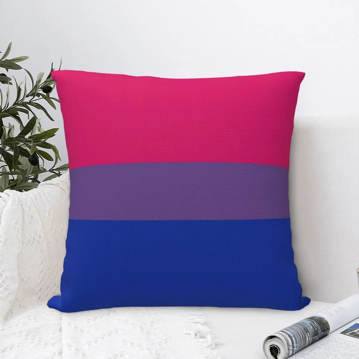 

Bisexual Flag Pillowcase Polyester Pillows Cover Cushion Comfort Throw Pillow Decorative Cushions Used for Home Living Room