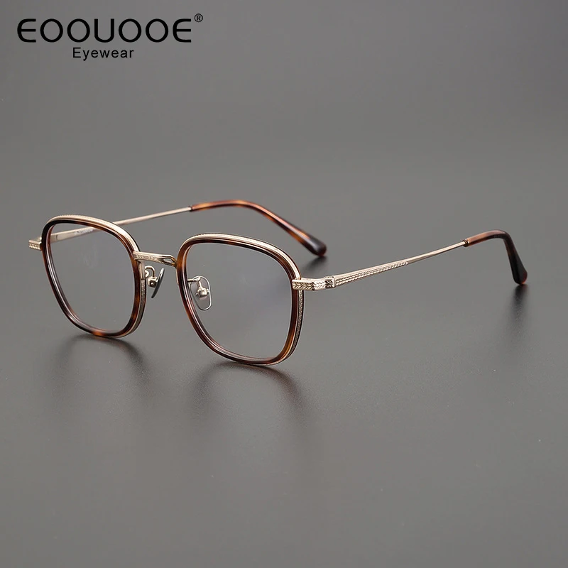 

Fashion Eyewear Titanium Acetate Men Women Optical Myopia Square Oculos Prescription Filter Blue Light Glasses Brand Design