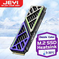 JEYI Dazzcold M.2 SSD Heatsink 2280 NVME NGFF Radiator Magnesium Aluminum Alloy PC Efficient Cooler with Thermal Silicone Pad